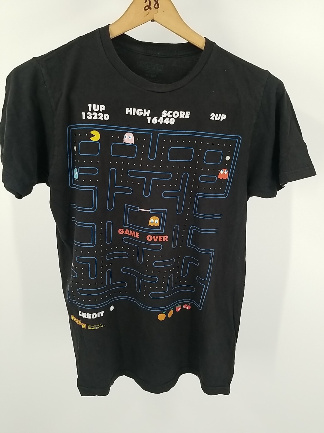 Pac-Man Game Over Graphic Tee Black Men’s Size Small Arcade Gamer Shirt gallery