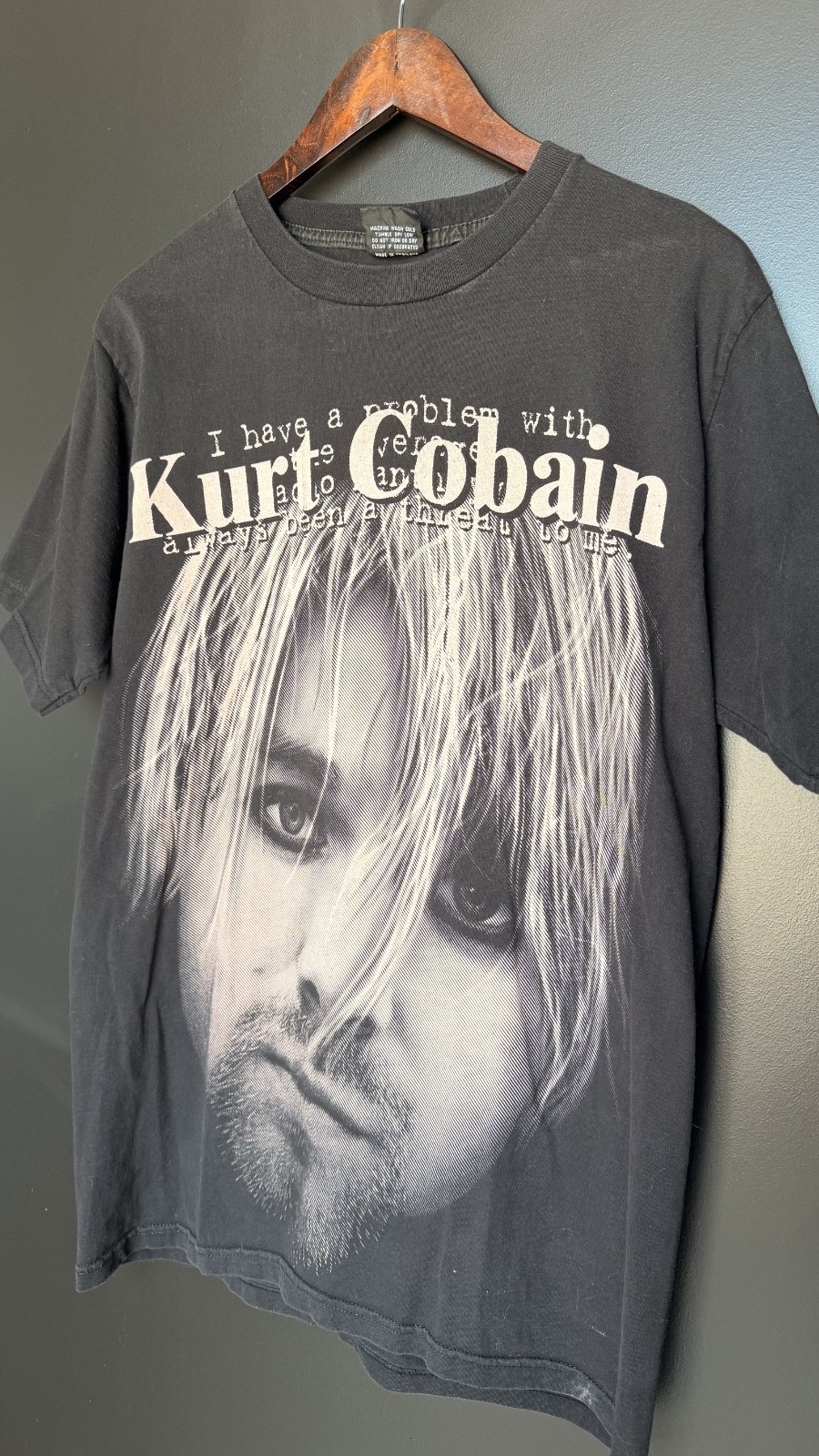 Vintage 90's Kurt Cobain Nirvana T Shirt Double Sided Great Condition gallery