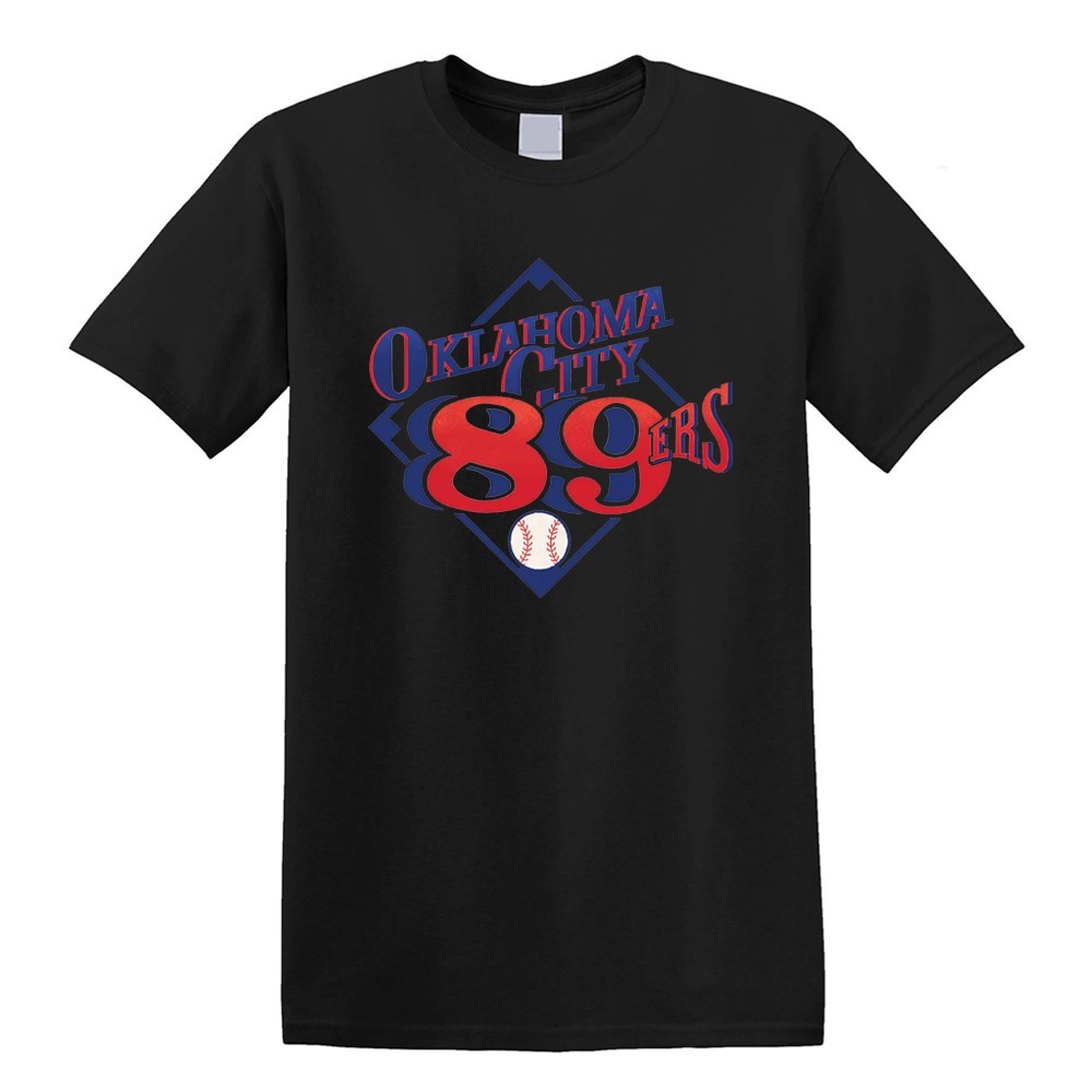 Oklahoma City 89ers Baseball Classic Club League Men’s Black Size S to 5XL