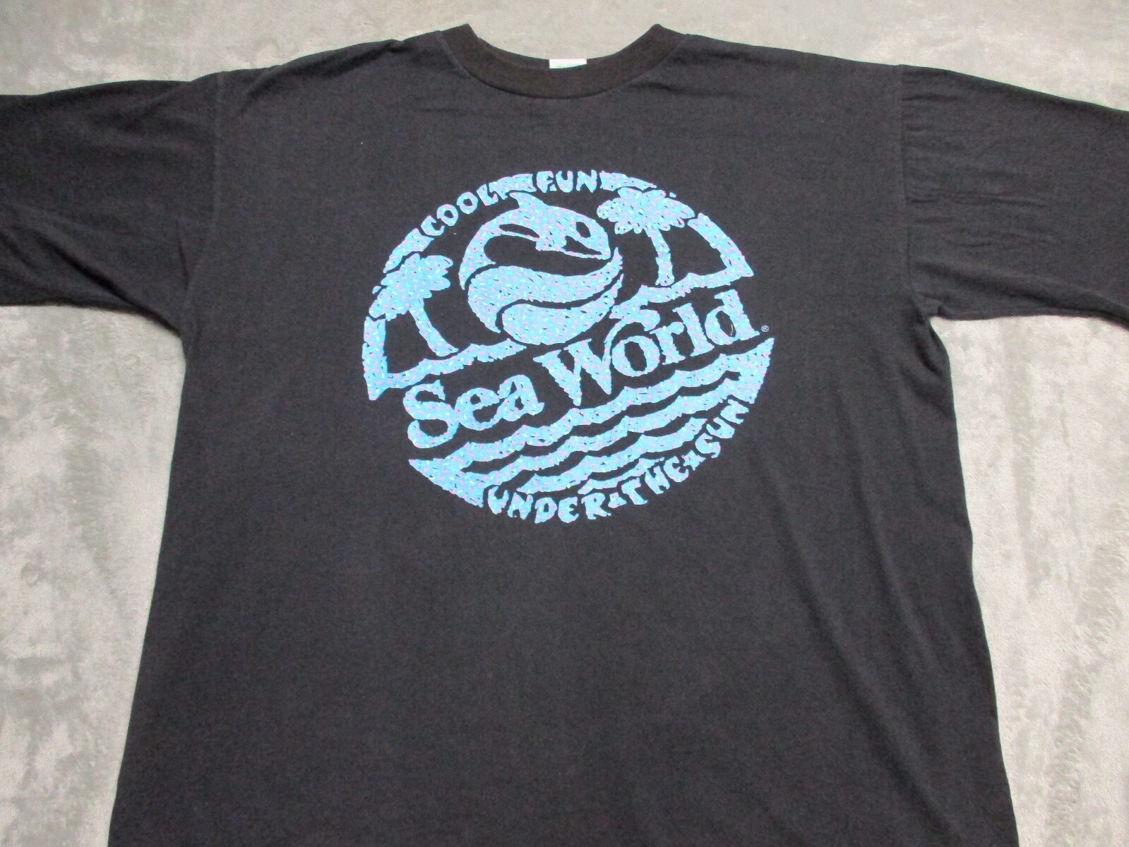 Vintage Sea World Seaworld Shirt Mens XXL Black Blue Retro Killer Whale Orca 90s gallery