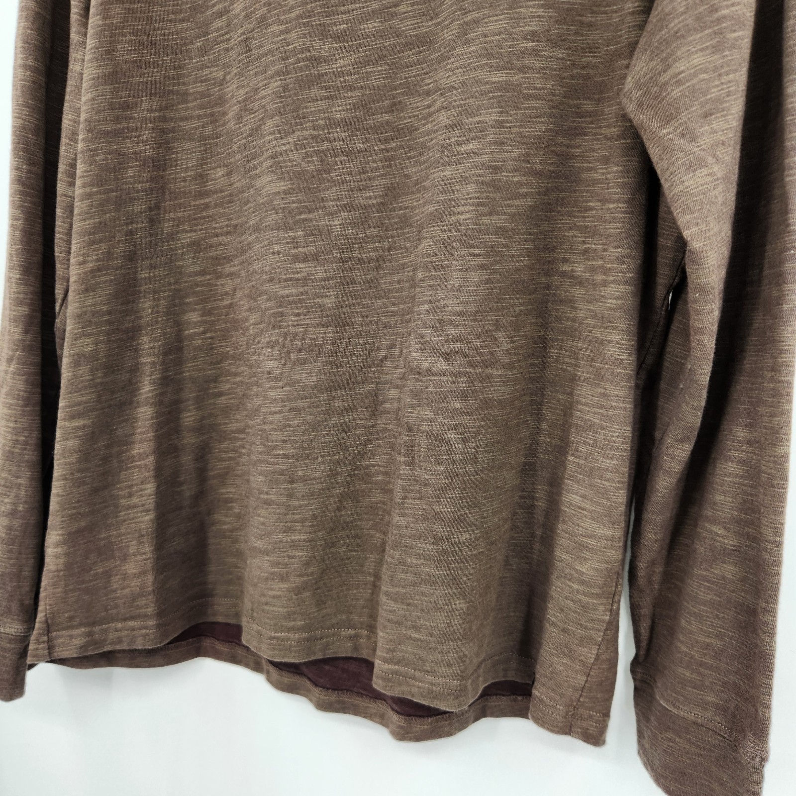Prana Mens Long Sleeve Crewneck Tee Size Medium Brown Standard Fit gallery