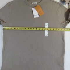 Goodfellow & Co Mens Size M Vintage Textured Crew Neck Long Sleeve Shirt Taupe