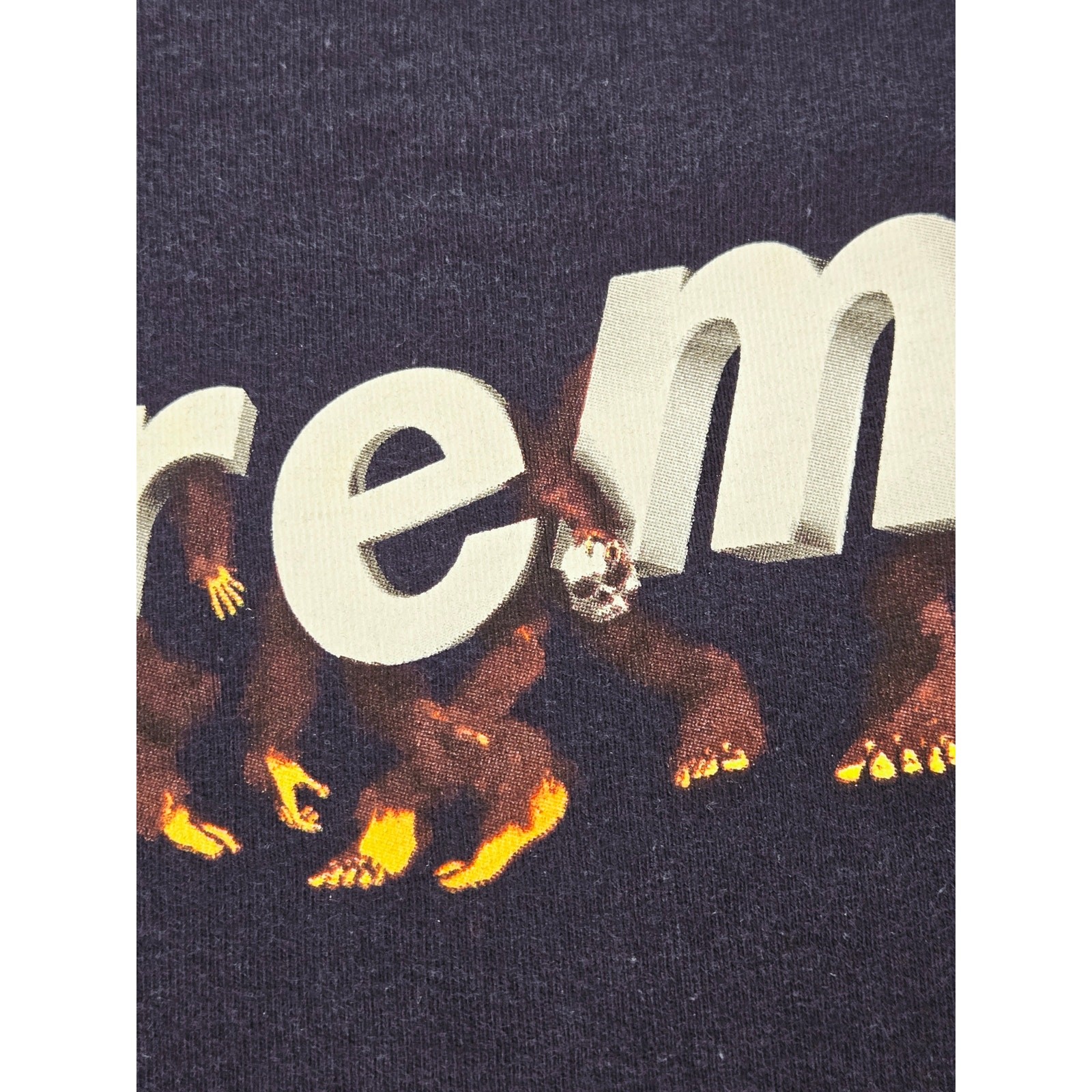 Supreme Apes 100% Cotton short sleeve graphics t-shirt Medium Navy blue gallery