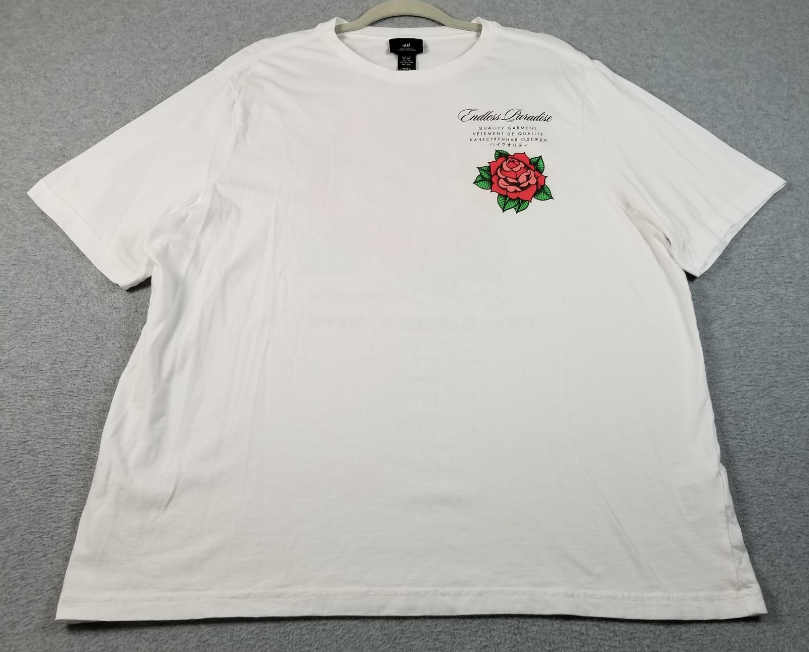 H&M T Shirt Men’s 2XL XXL Graphic Print Tee Short Sleeves Rose Venice Beach LA gallery