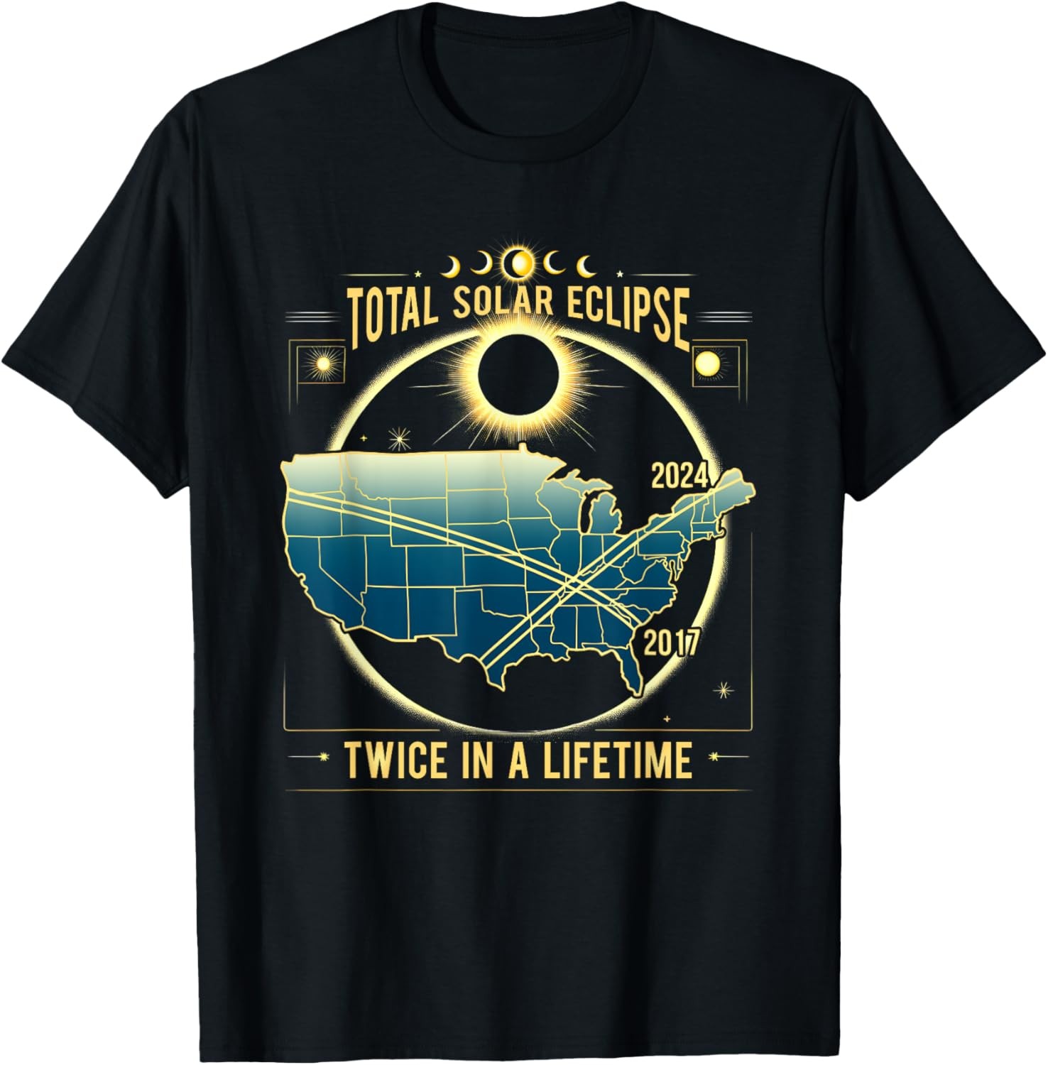 Total Solar Eclipse Twice in a Lifetime 2024 Tee Gift T-Shirt gallery