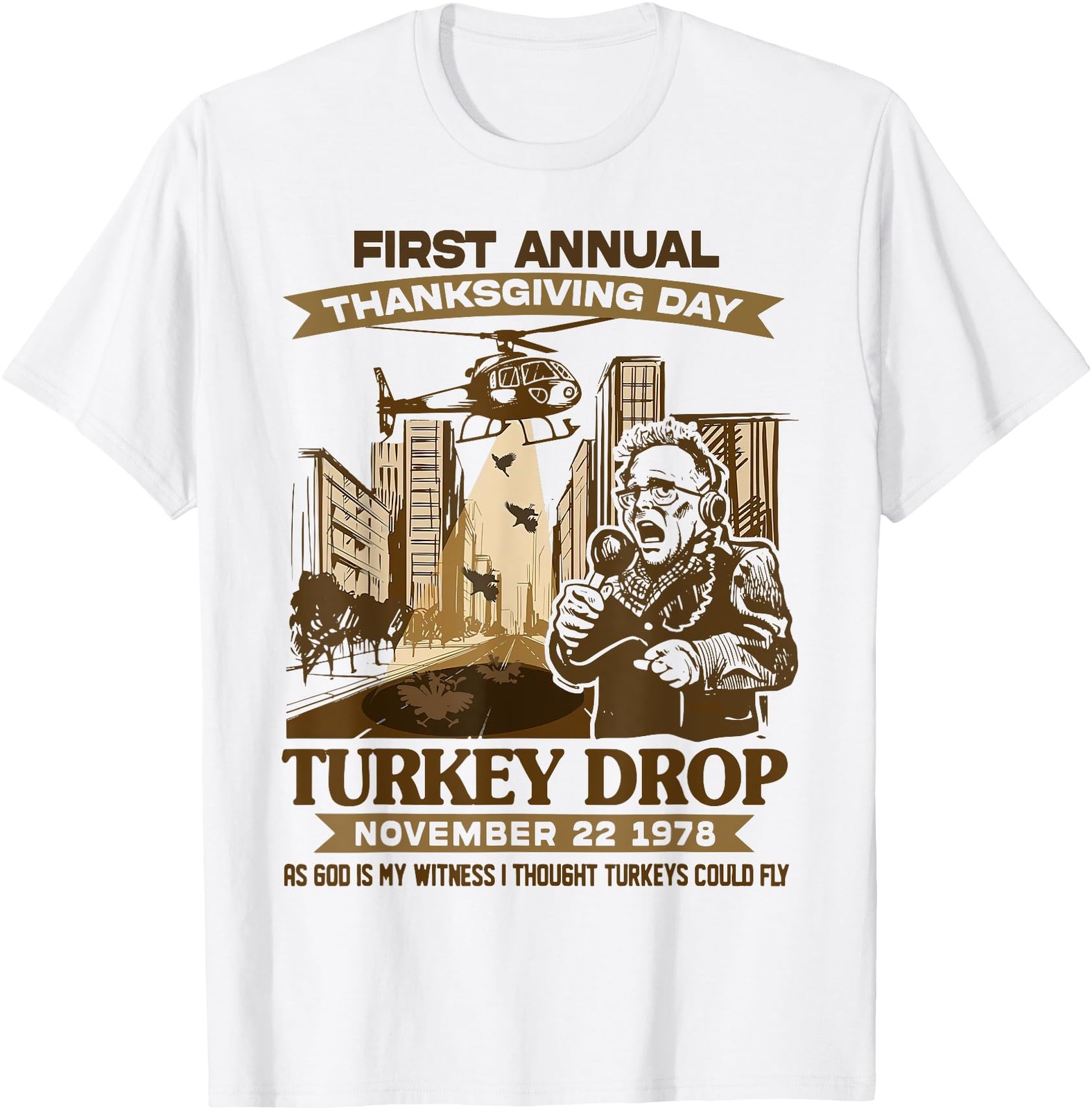 First Annual Turkey Drop As God My Witness Thanksgiving Day T-Shirt