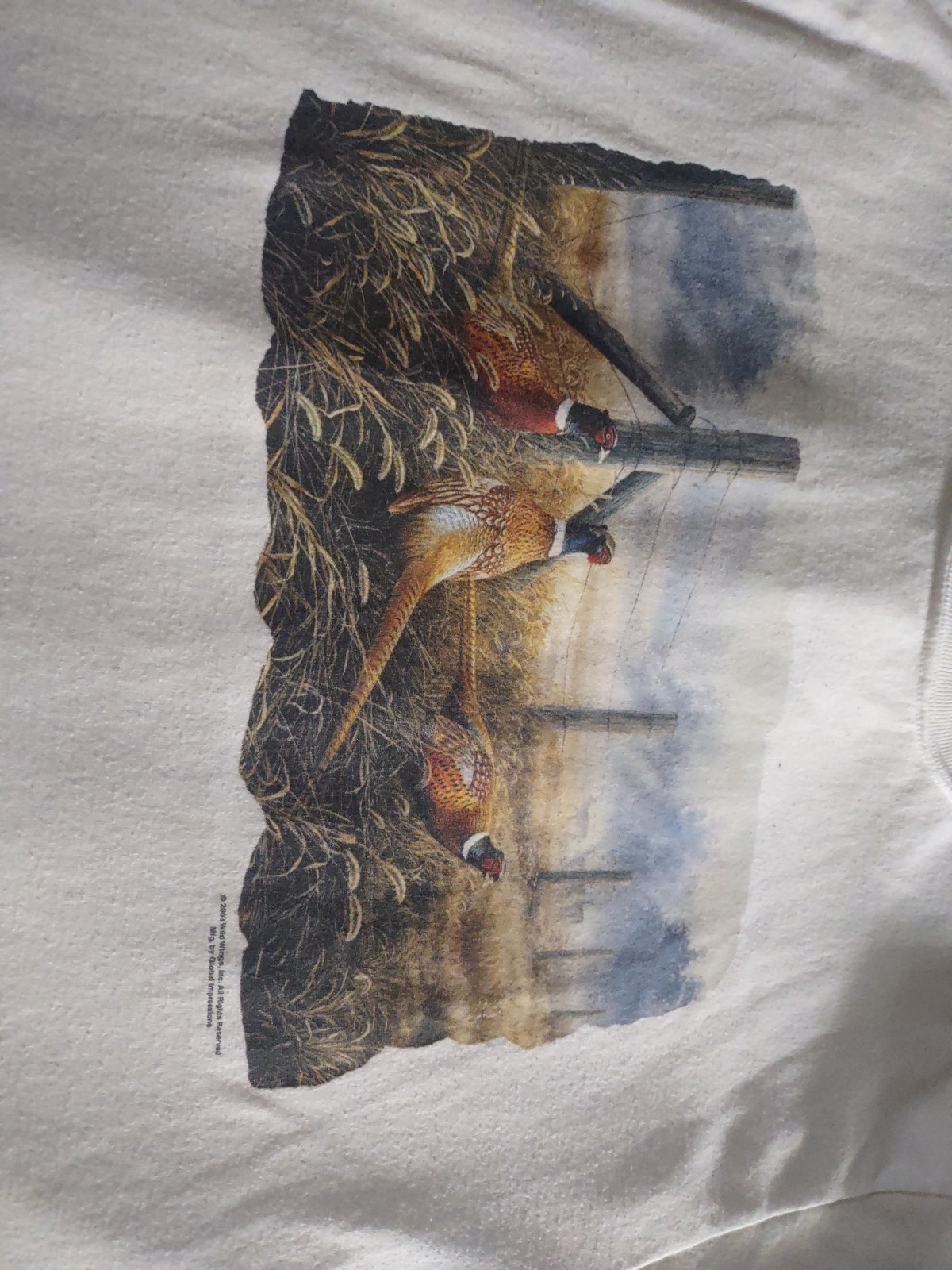 VTG Wild Wings JERZEES Heavyweight Blend T Shirt Pheasants Medium gallery