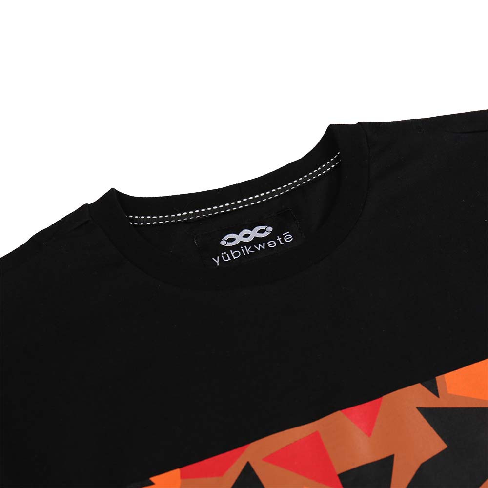 2025 Geometric Pattern Tee Yubikwete - Unisex Crew Neck Solid Color Cotton gallery