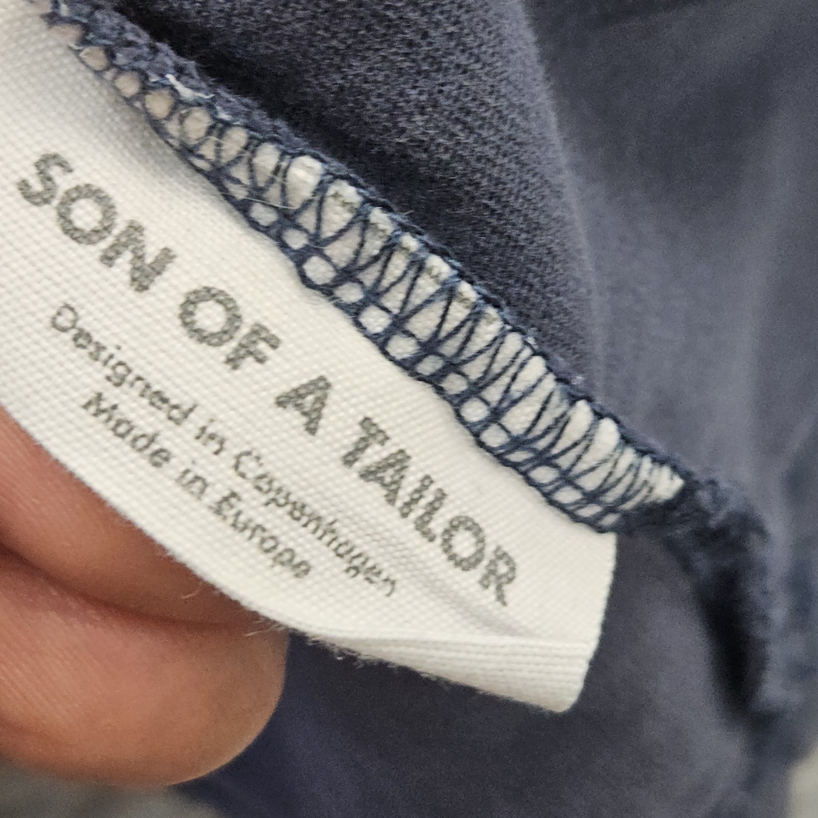 Son of a Tailor T Shirt XL Blue Rolled Sleeves 100% Supima Cotton gallery