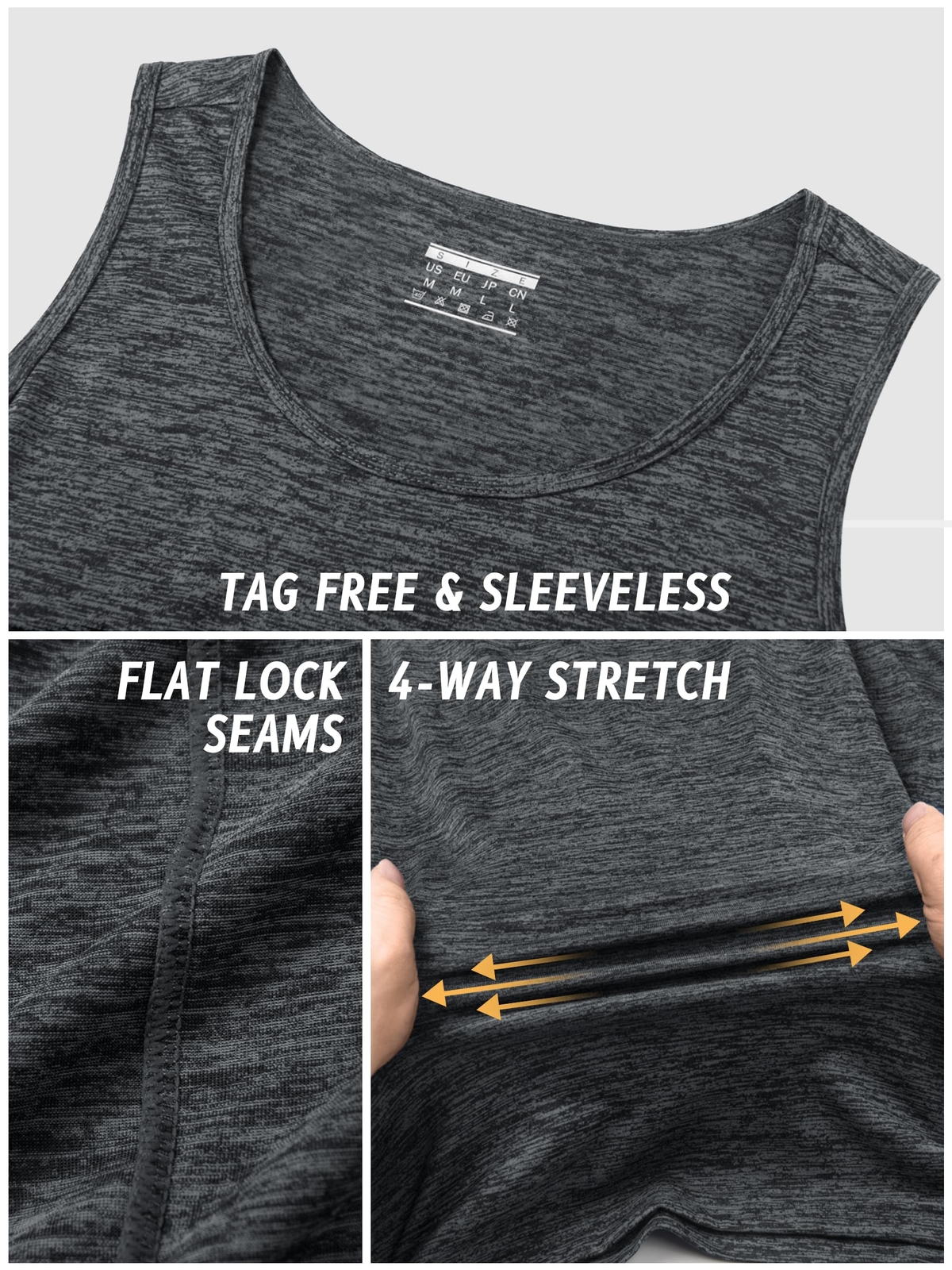 Mens Gym Tank Shirts Sleeveless Muscle Top Quick Dry Workout Fitness Sports Vest gallery
