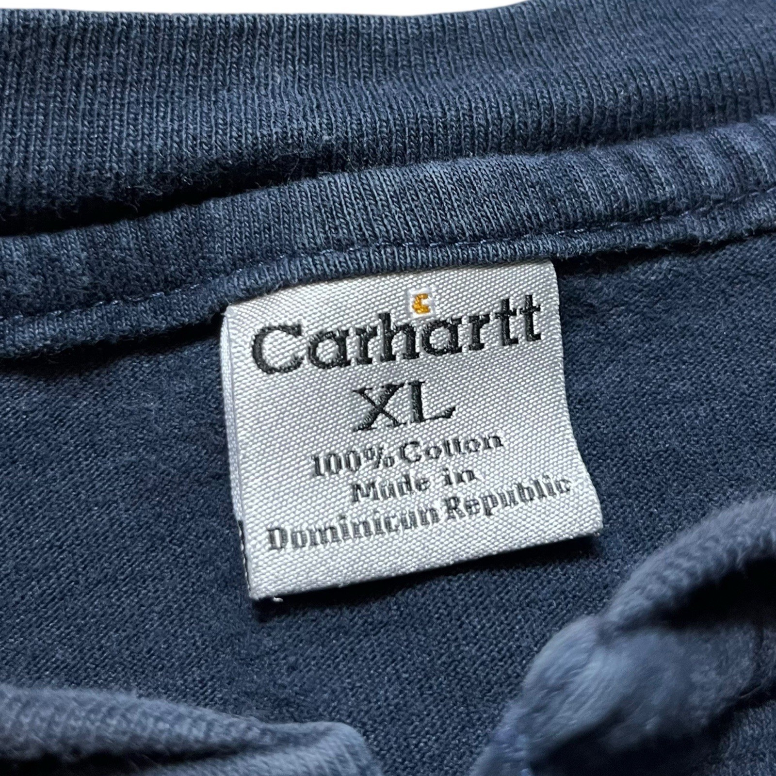 Vintage 90s Carhartt Long Sleeve Pullover Henley Navy Size Extra Large gallery