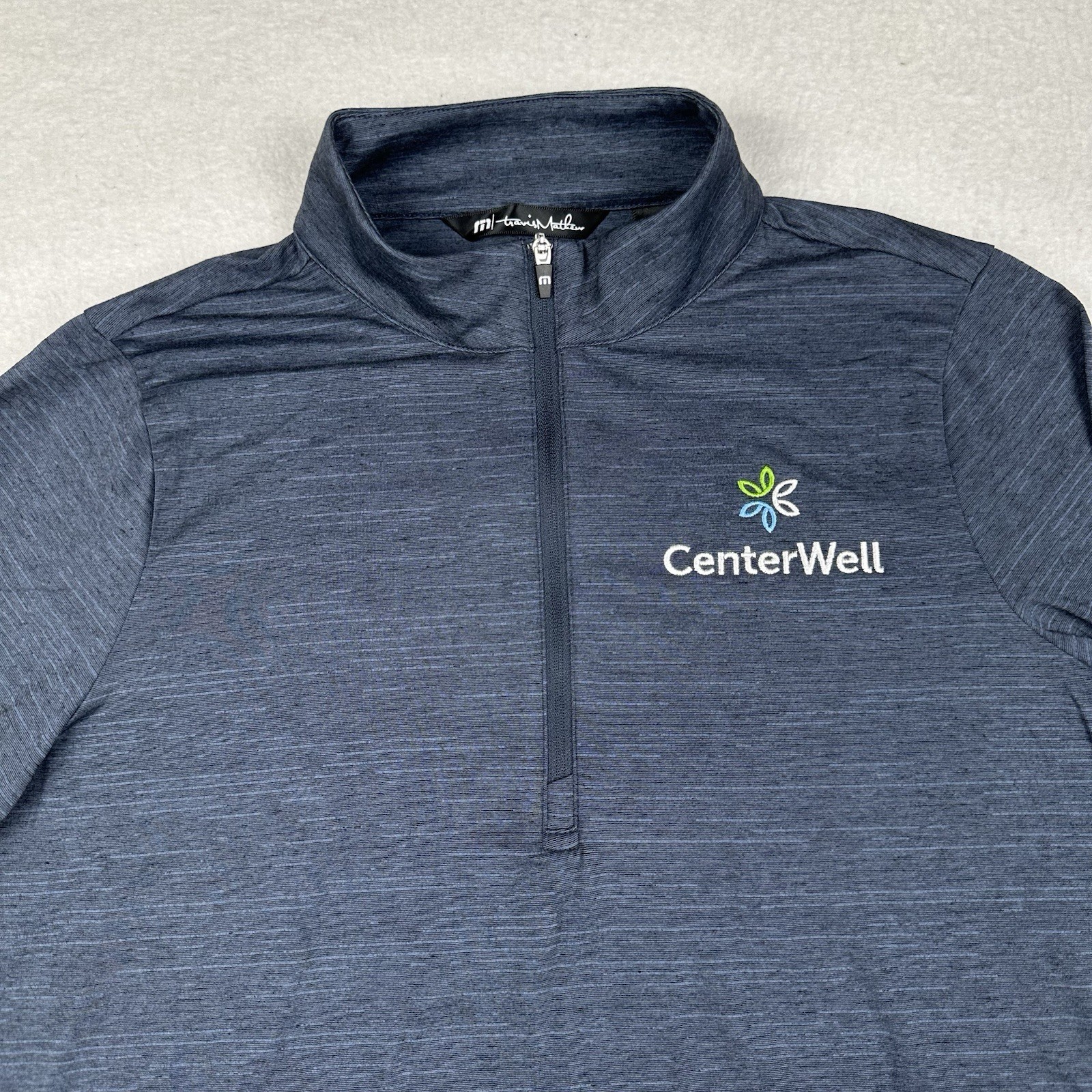 Travis Mathew 1/4 Zip Pullover Men’s M Long Sleeve Performance Golf Shirt Blue gallery