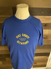 Vintage Pike County Olympians Single Stitch Blue T Shirt Gulf Coast Sportswear M