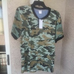 AUTHENTIC “REVERSE THREADS” CHAMP MEN’S CAMO SHORT SLEEVE KNIT SHIRT SIZE M