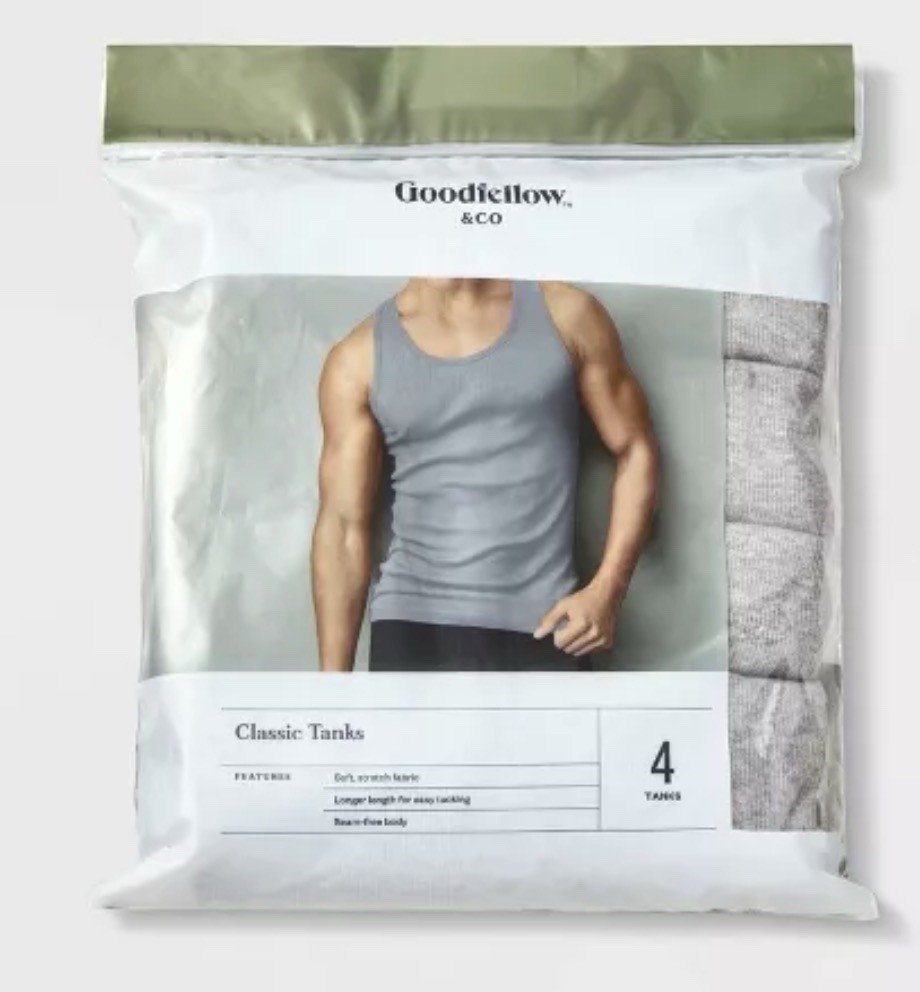 Men's Tank Top - Goodfellow & Co Heathered Gray Size S 34/36 4 Pack Seam-free gallery