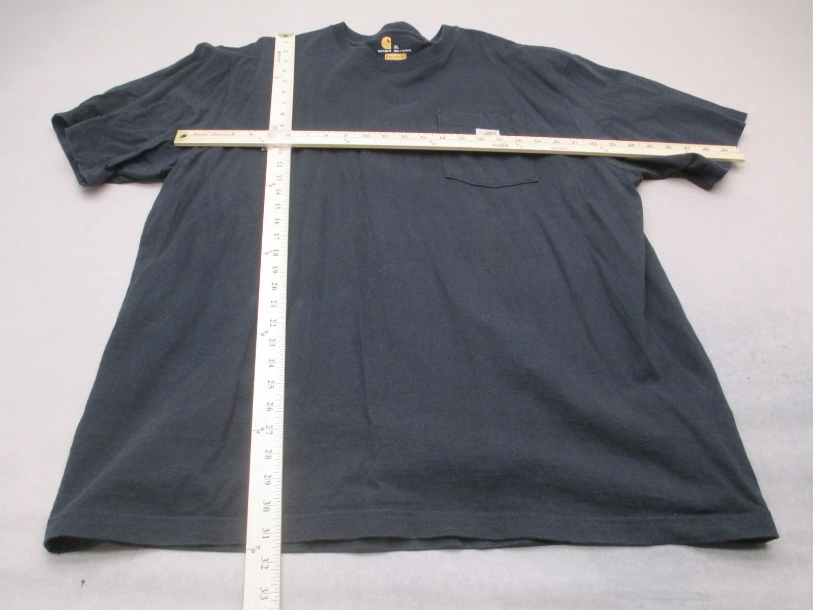 Carhartt Size XL Mens Black 100% Cotton Utility Work Casual Pocket TShirt 594 gallery