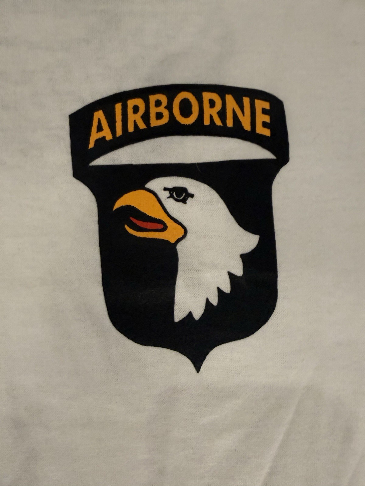 US Army Airborne Long Sleeve Shirt Mens L White Military Graphic Tee gallery