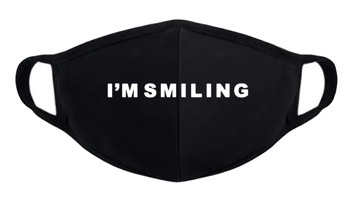 Funny Me Smiling Face Mask Face Cover Fashion Mask Black gallery