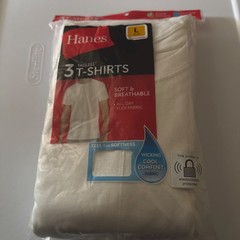 Hanes ComfortSoft 2135 Crewneck Tagless Men’s T-shirt L 3 Pack- White