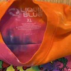 Grateful Dead Spiral Bears Liquid Blue GDB T-Shirt Adult XL Tie Dye 90s Style