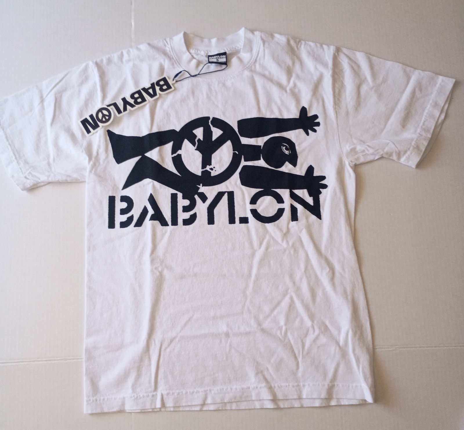 Babylon white black Short Sleeve Tee Size S Brand New in the Bag