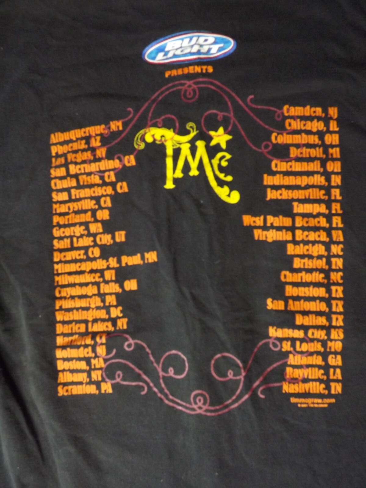 Vintage Tim McGraw T Shirt Sz Medum 2001 Tour Set This Circus Down Country Y2K gallery