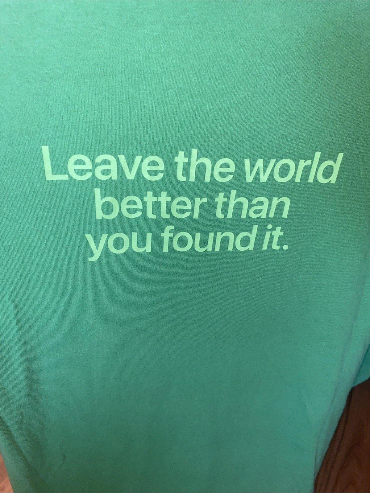 Apple T-Shirt Sz 3XL Leave The World Better Than You Found It Green Computers gallery