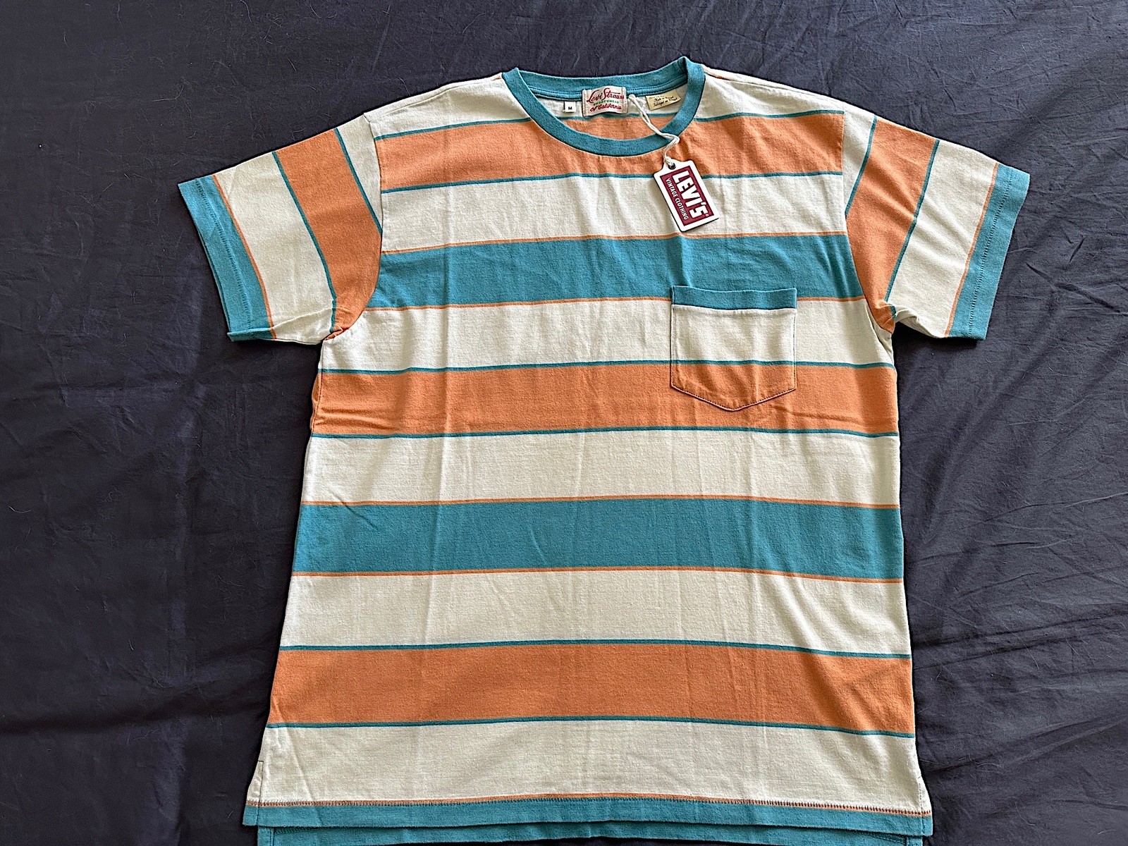 New LVC Levi's Vintage Clothing 1940s Sportswear Split Hem Pocket Tee Sz-M SS22 gallery