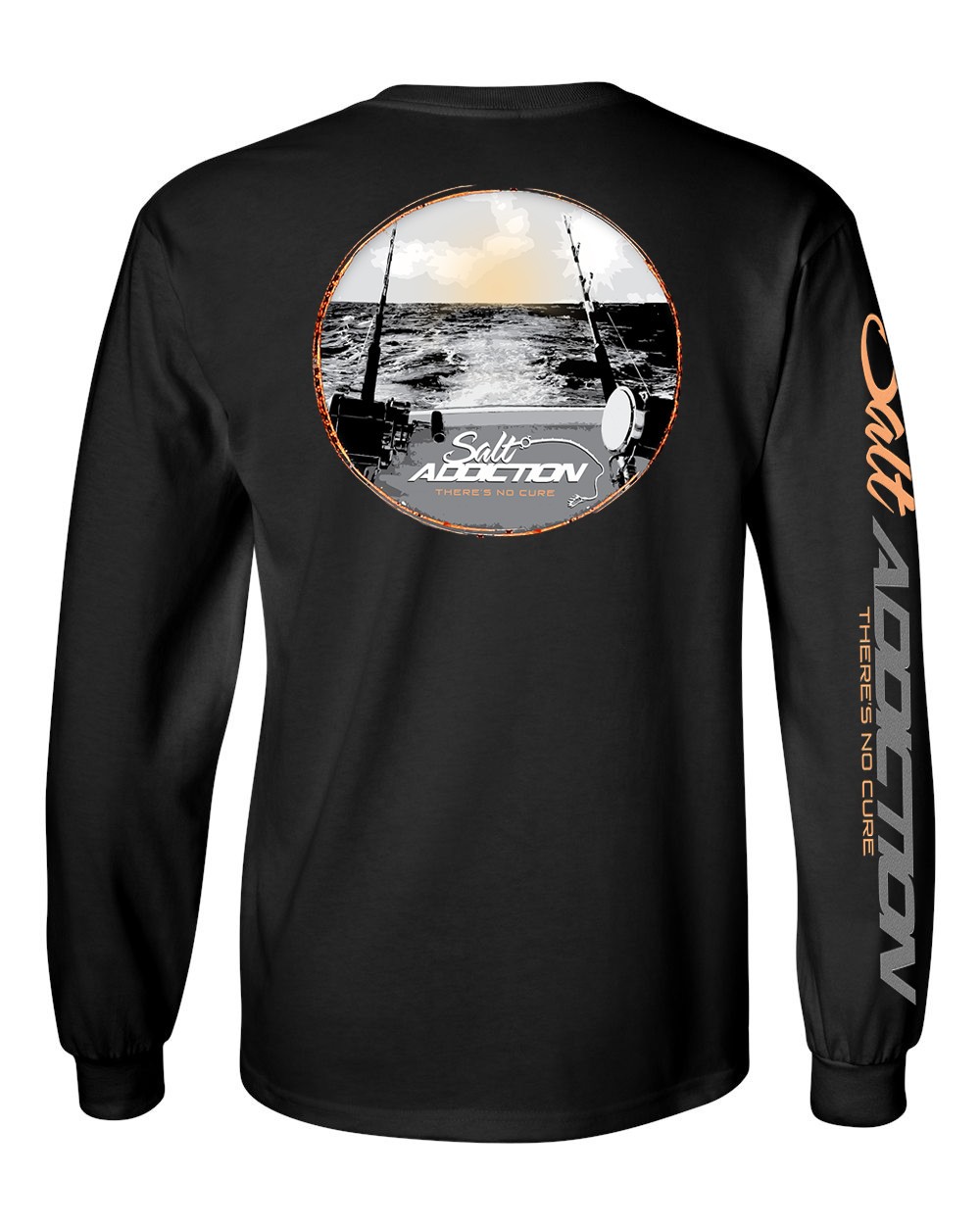 Salt Addiction Saltwater Trolling Fishing Long Sleeve T Shirt Cotton rod reel gallery