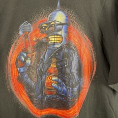 Futurama Bender Funny Graphic Benderminator T Shirt 3XL XXL Black Cartoon Tee