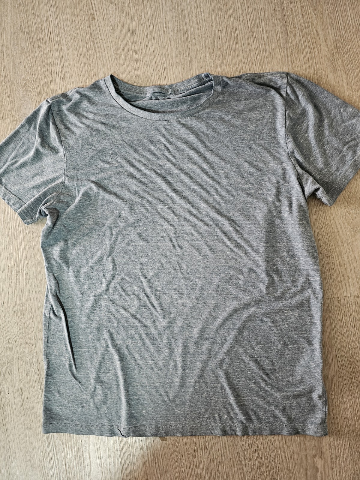 Marine Layer Mens Large Shirt Grey Slub Knit Crew Neck Short Sleeve Lightweight gallery