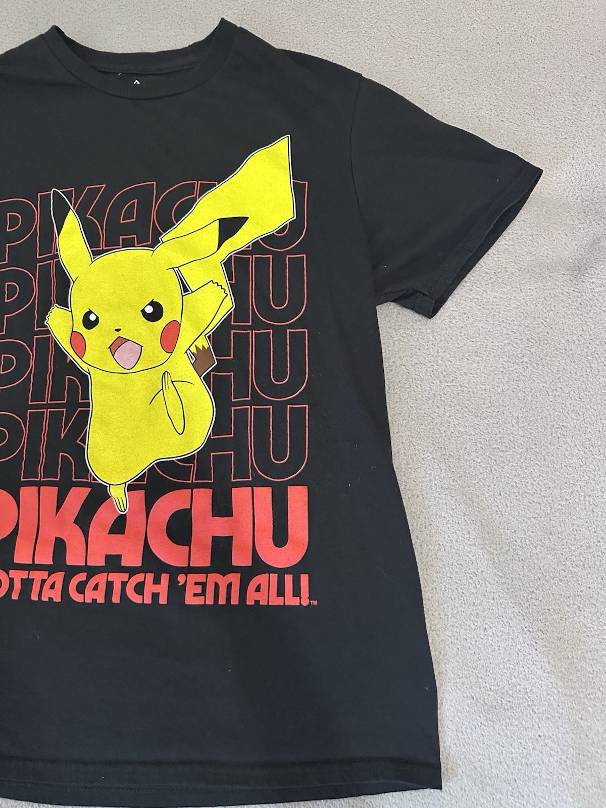 Pokemon Pikachu Gotta Catch Em All T-Shirt Black Unisex Size M Graphic Tee gallery