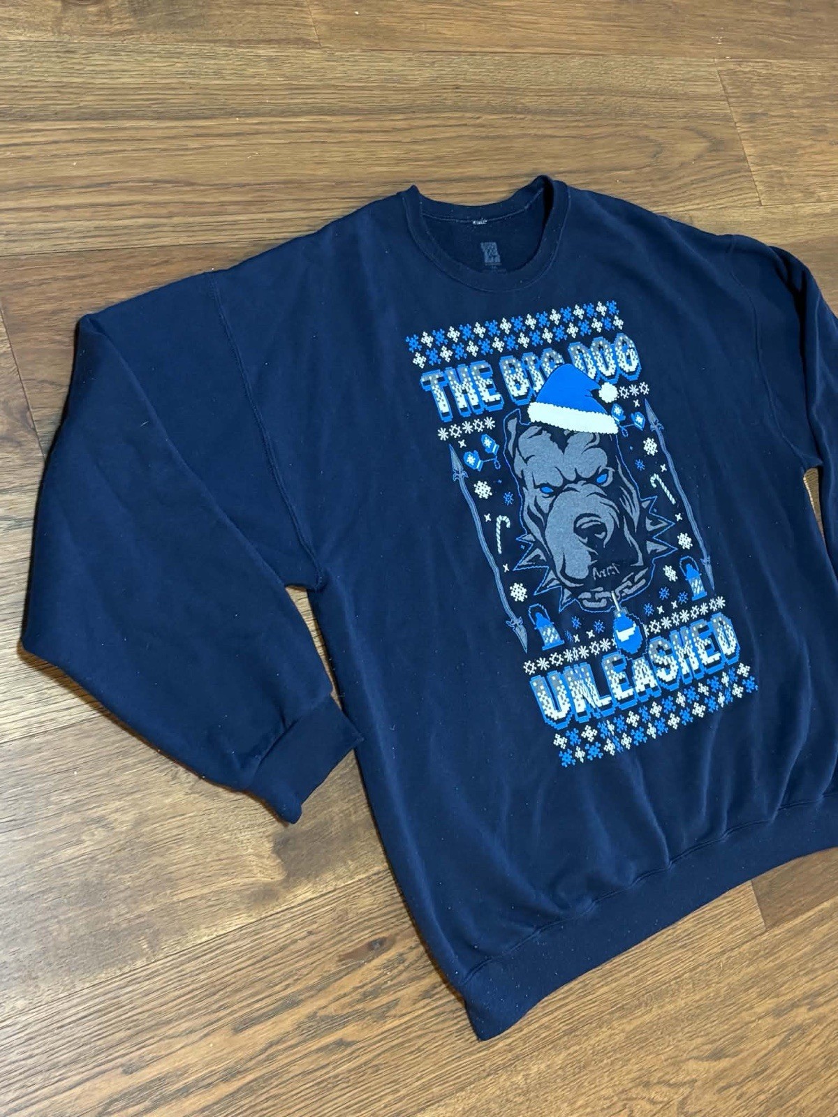 WWE Roman Reigns Ugly Christmas Sweater Blue Men’s Size XXL gallery
