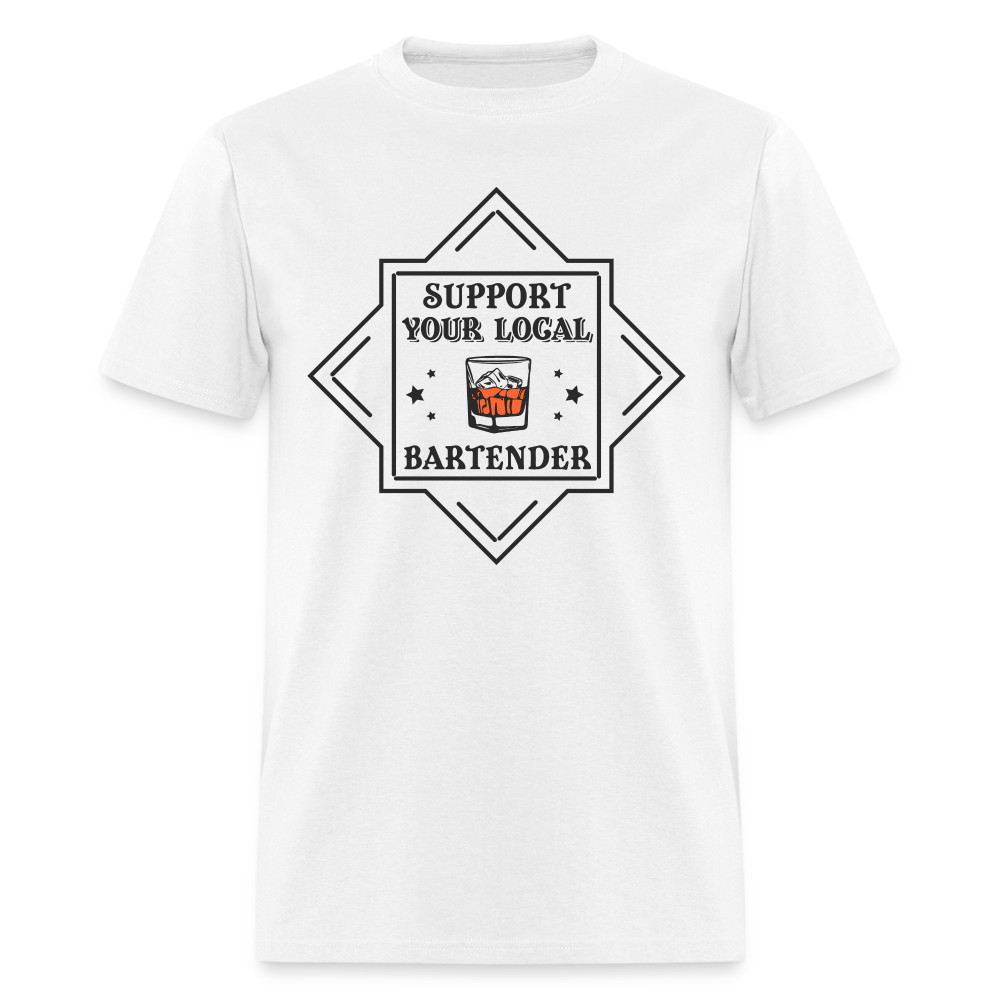 Support Your Local Bartender T-Shirt (Drinking Graphic Tee Shirt)