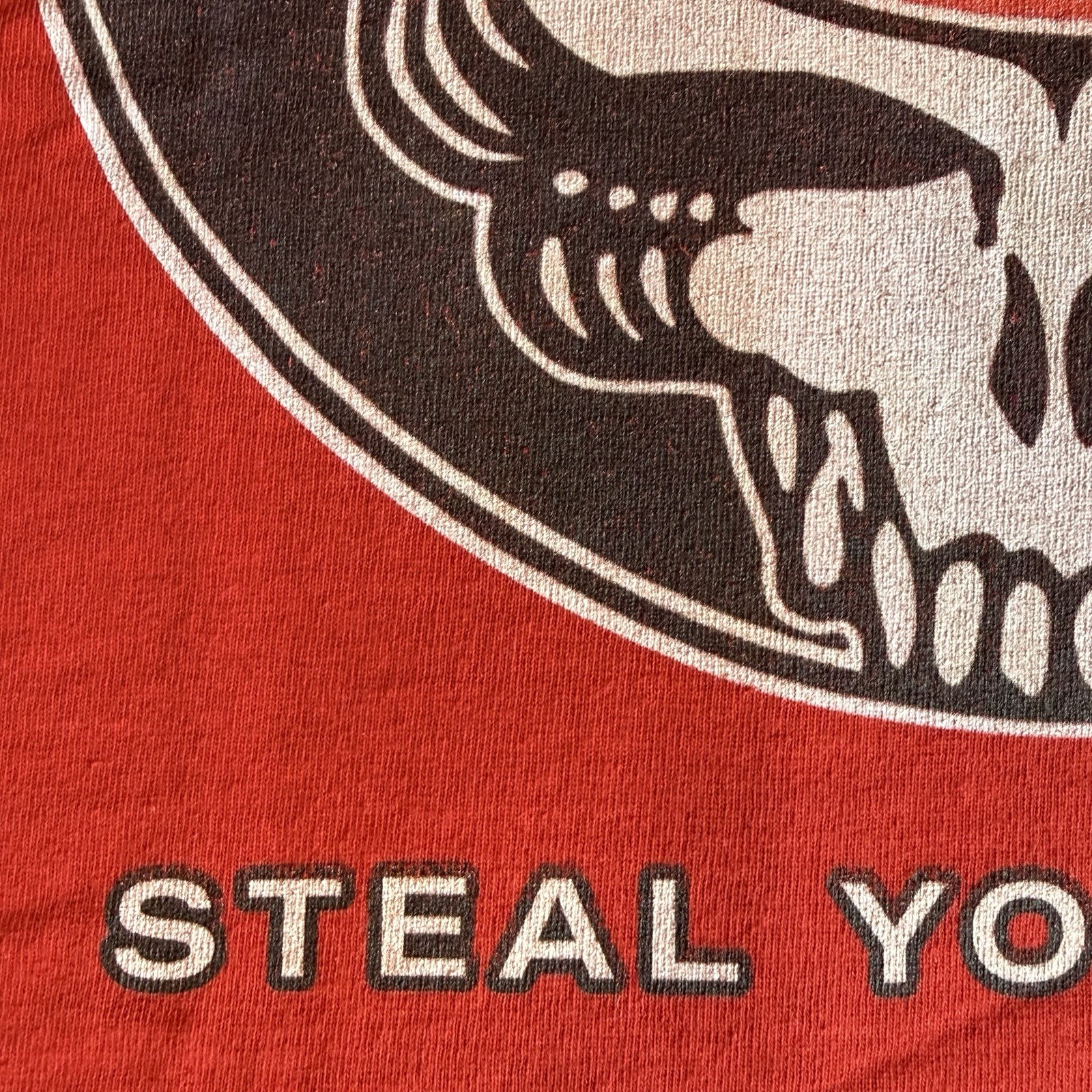 GRATEFUL DEAD CINCINNATI REDS Steal Your Base Mashup T-Shirt. LARGE Preowned NV gallery