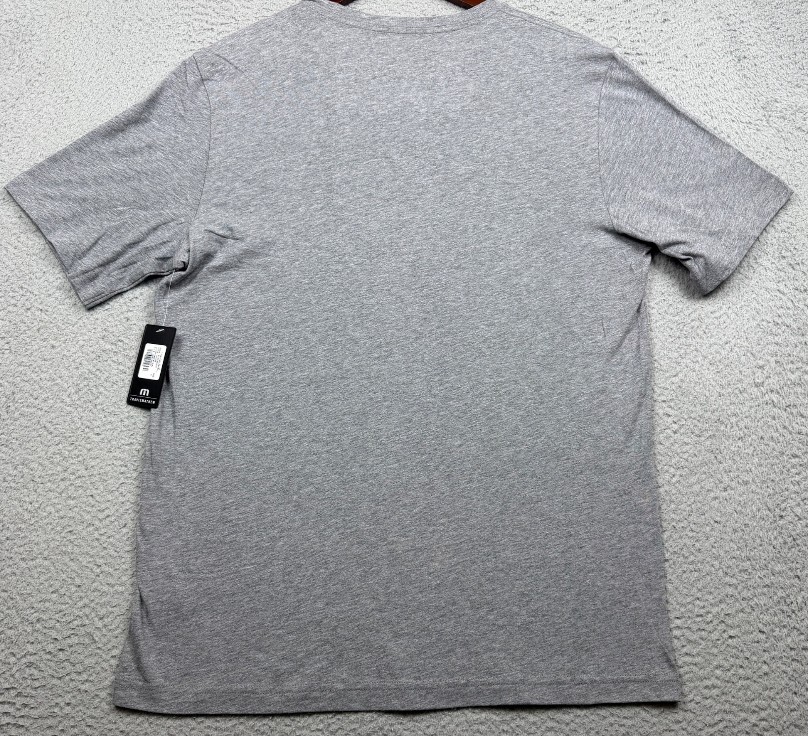 Travis Mathew Graphic T Shirt Mens Large Gray Star Stripes Pima Cotton Logo Flag gallery