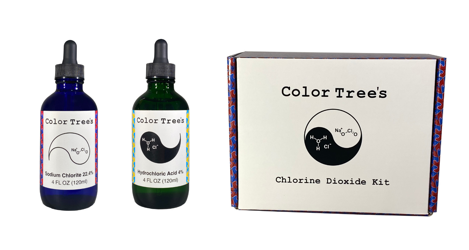 Color Tree’s 8oz/240ml CDS MMS kit – With 50x 0-3500ppm ClO2 Test Strips