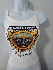 Sublime crop top Ribbed Hand Cropped sublime tank top 40 Oz To Freedom xs – 2xl