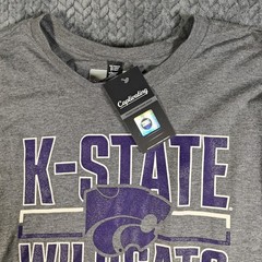 Captivating Men’s Kansas State Wildcats Tee Shirt 2XL Gray NCAA College