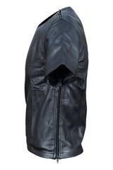 Men Leather T-Shirts in 4 different colors Simple genuine leather shirts