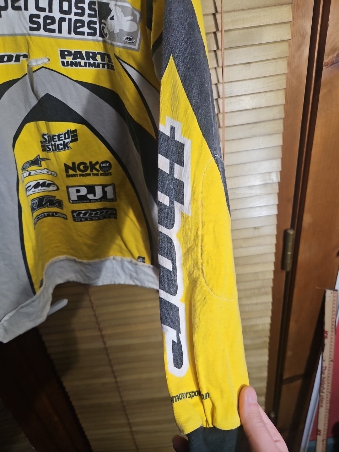 Vintage Y2K EA Sports Supercross Motocross Promo Dirt Bike Jersey Thor Men's S gallery