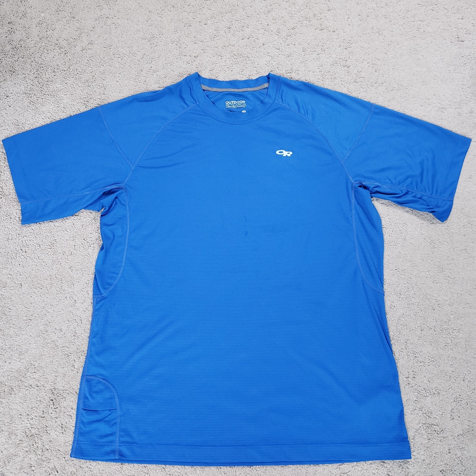 Outdoor Research Echo T-Shirt Mens Large Blue S/S Active Performance Hiking