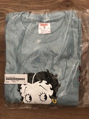New Supreme Betty Boop Box Logo Slate Blue T-Shirt Size Medium SS16