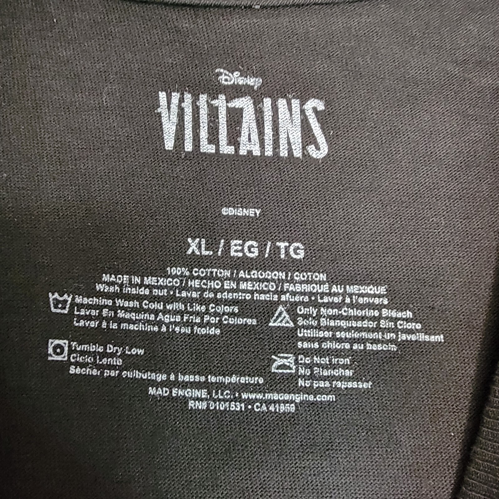 Disney Villains Shirt Mens Extra Large XL Black Animation Casual Retro Logo NWT gallery