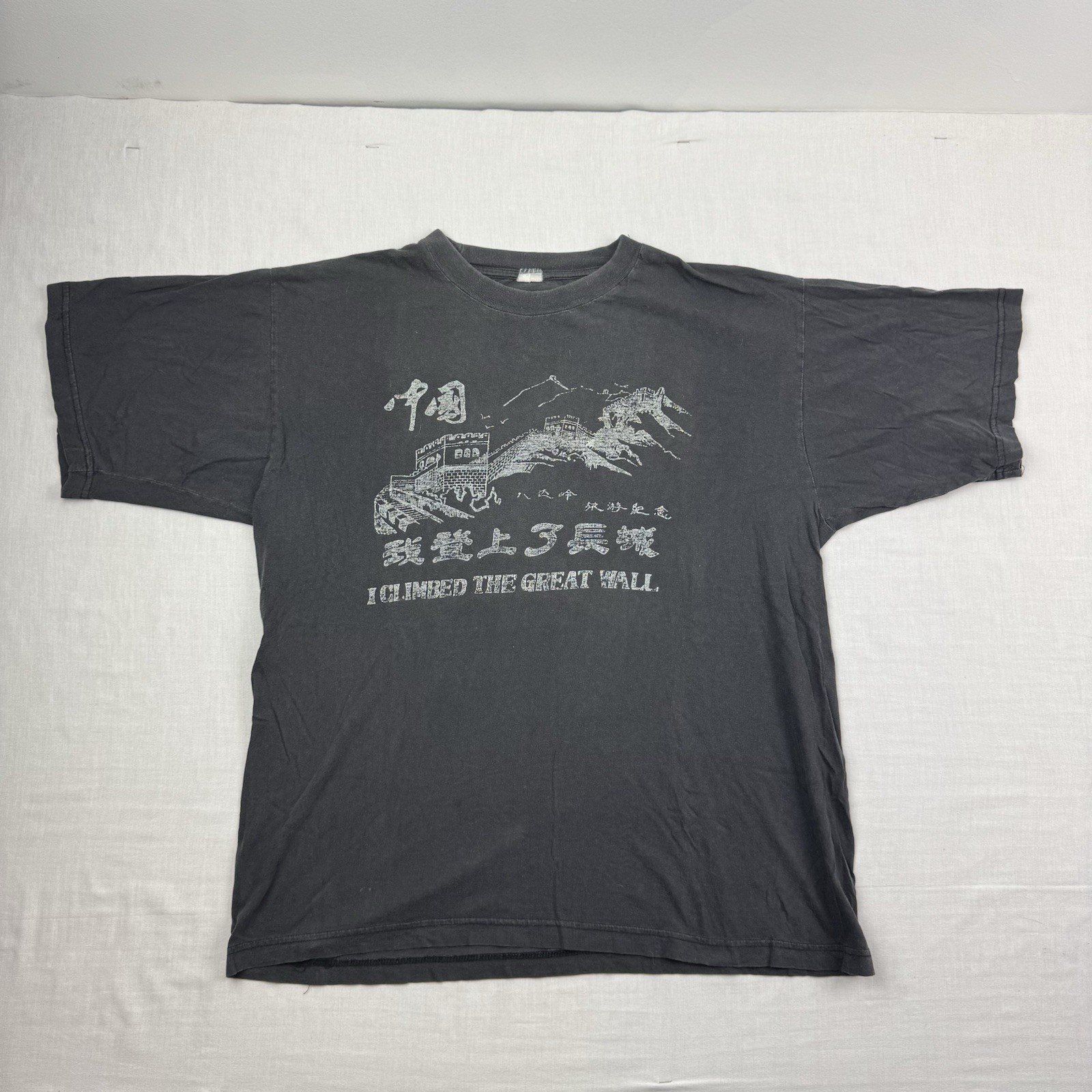 Vintage I Climbed The Great Wall T Shirt Adult Large Tourist China Hipster gallery