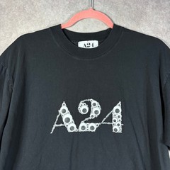 A24 Black Graphic Logo Short Sleeve Crew Neck Cotton Jersey Men’s T-Shirt Medium