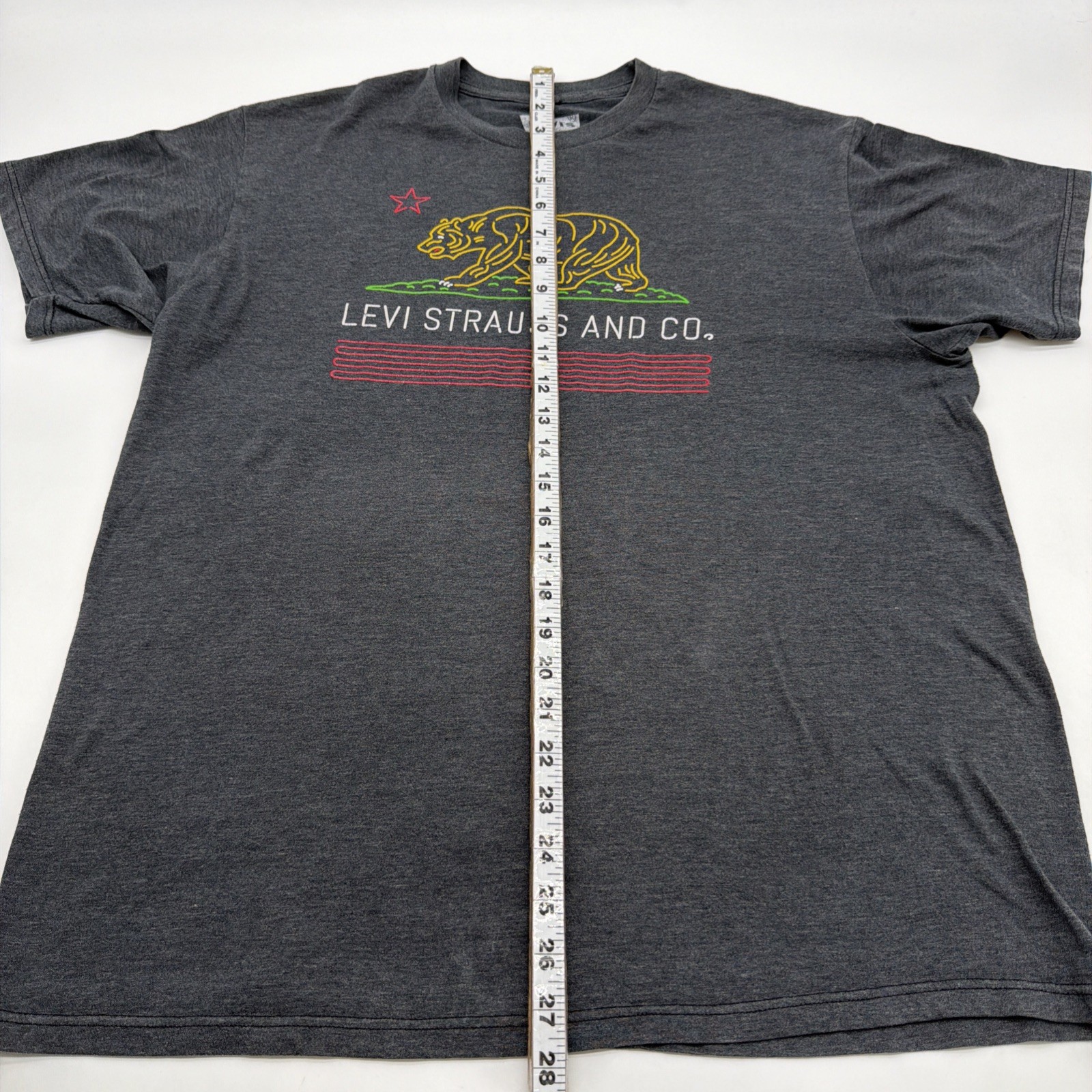 Levis Strauss & Co T-shirt Men XL Gray Graphic Print Logo .#47090 gallery
