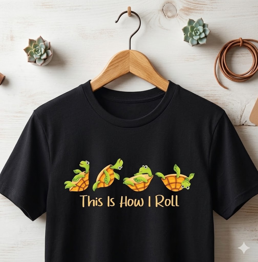 This is How I Roll - Turtle Beach Sea Animal Reptile Lover T-Shirt - H073 gallery