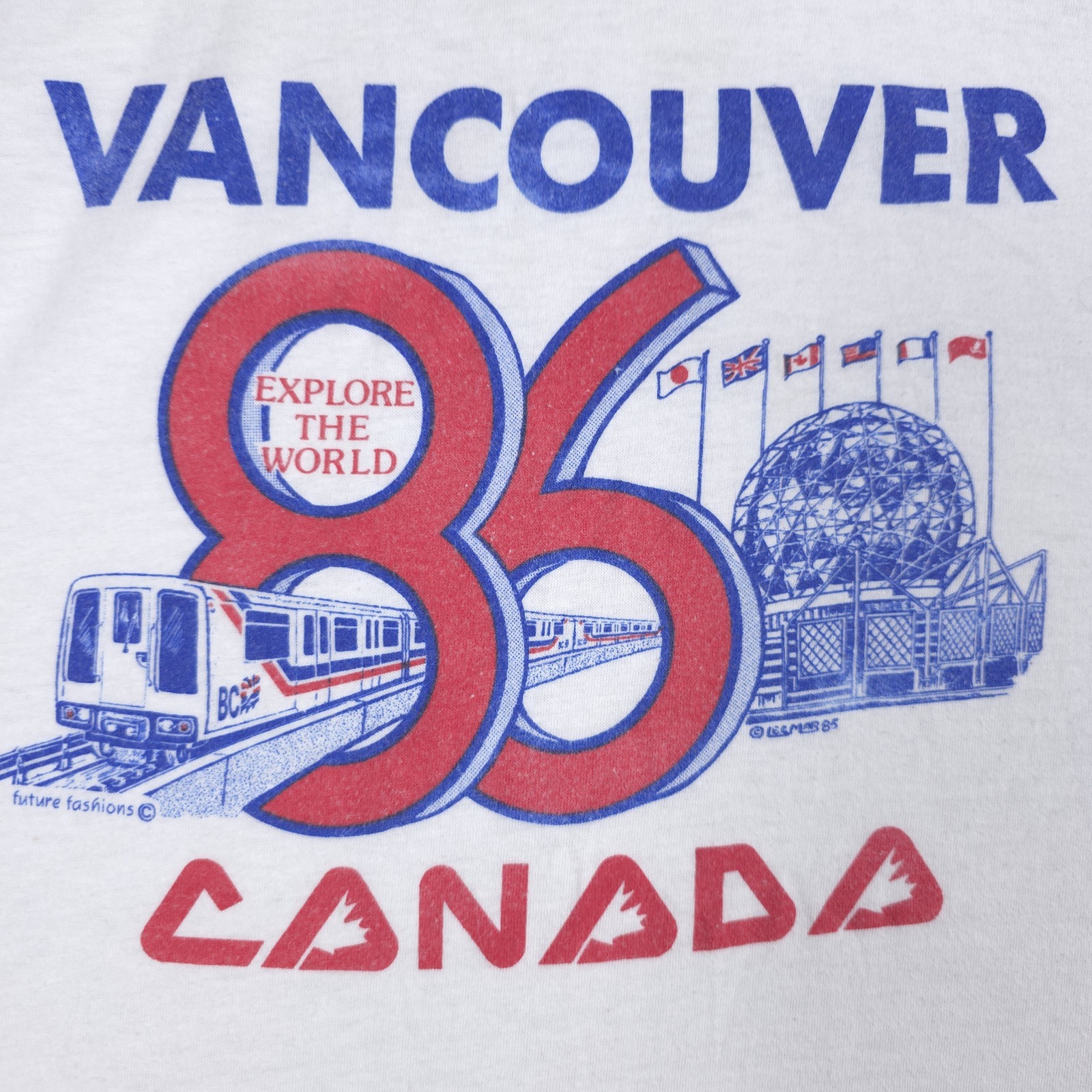 Vintage Expo 86 Vancouver Canada Shirt Size Large Future Fashions Lee Mar 1985 gallery