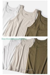 Bronson WWII Tank Top A Type Sleeveless Undershirt Cotton Tee Basic Stretch Slim
